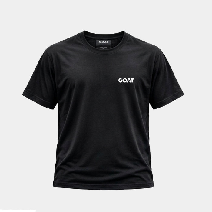 GOAT SIGNATURE T-SHIRT — PURE BLACK