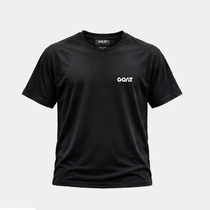 GOAT SIGNATURE T-SHIRT — PURE BLACK